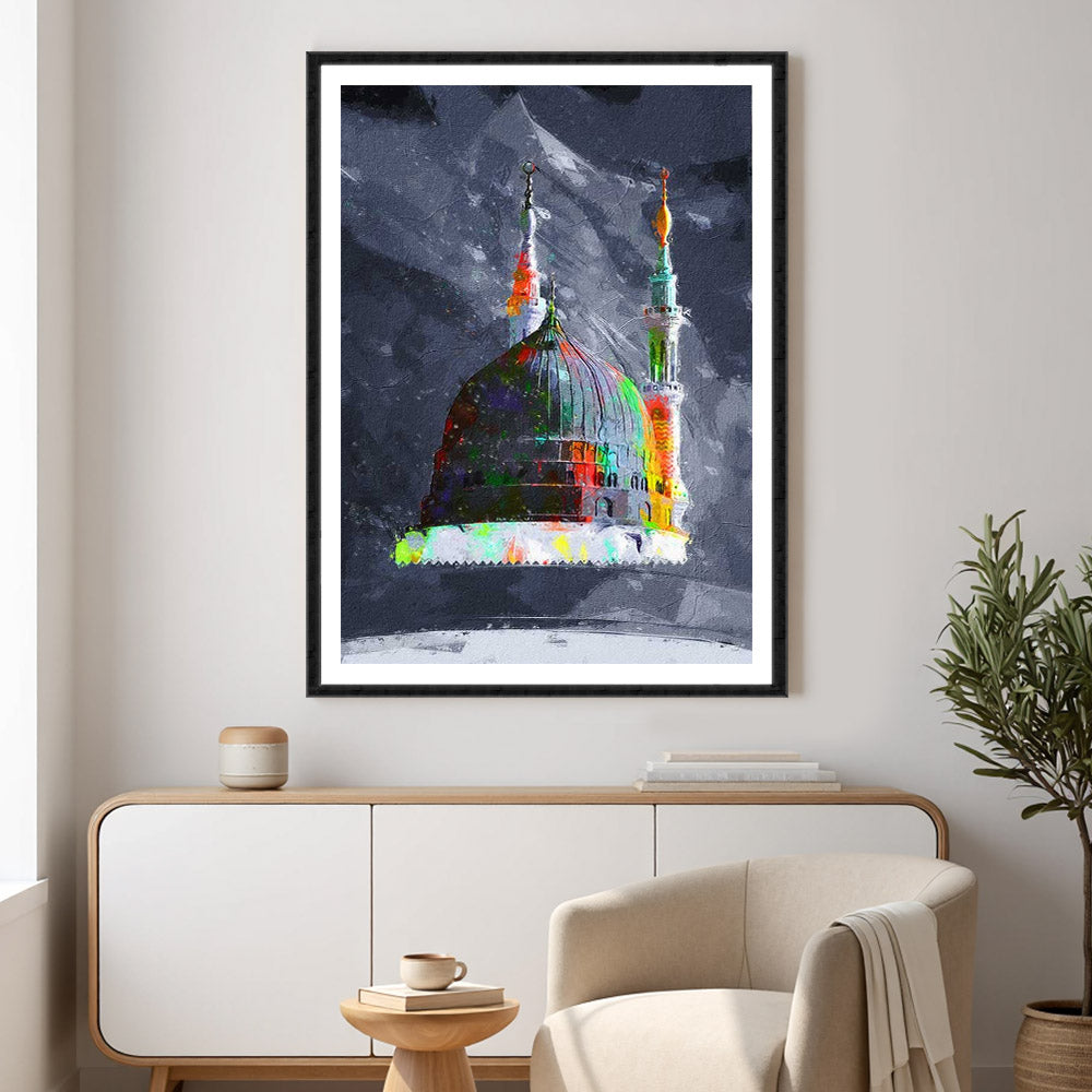 Green dome wall art
